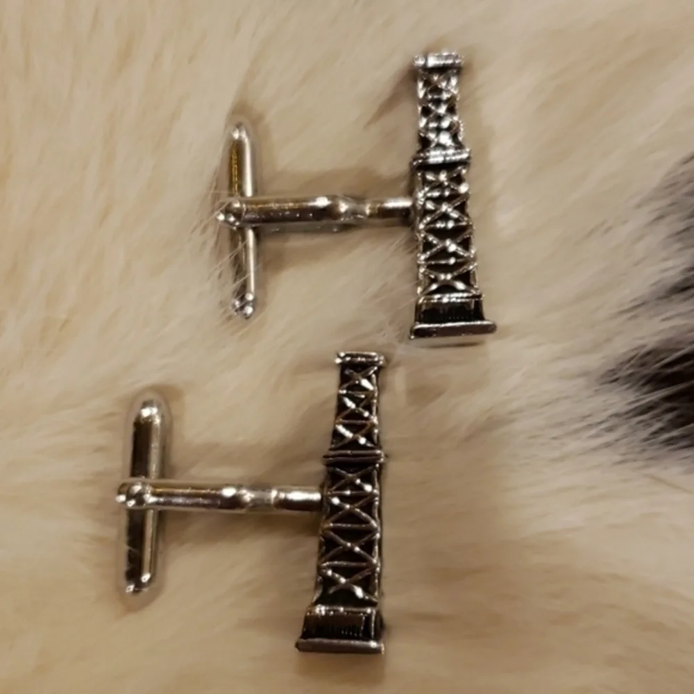 Oilwell Mens Cufflinks‎ Vintage @Landman